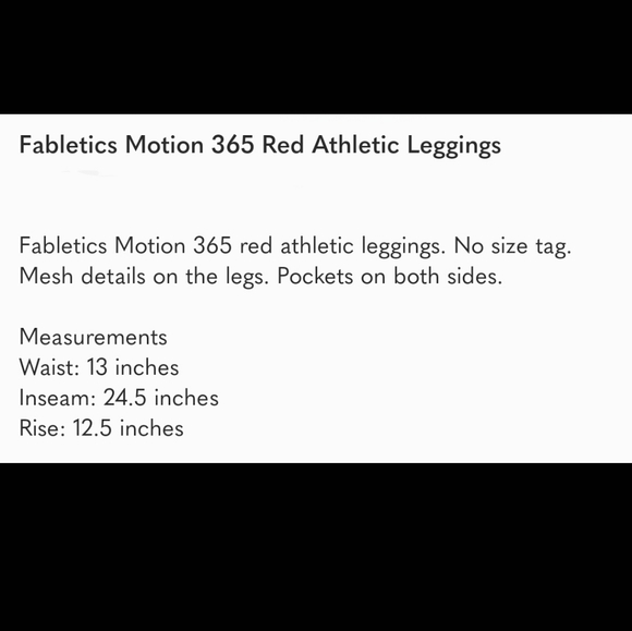 Fabletics Motion 365 Red Athletic Leggings - Picture 8 of 8